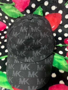 Michael Kors Black MK Monogram Baseball Cap